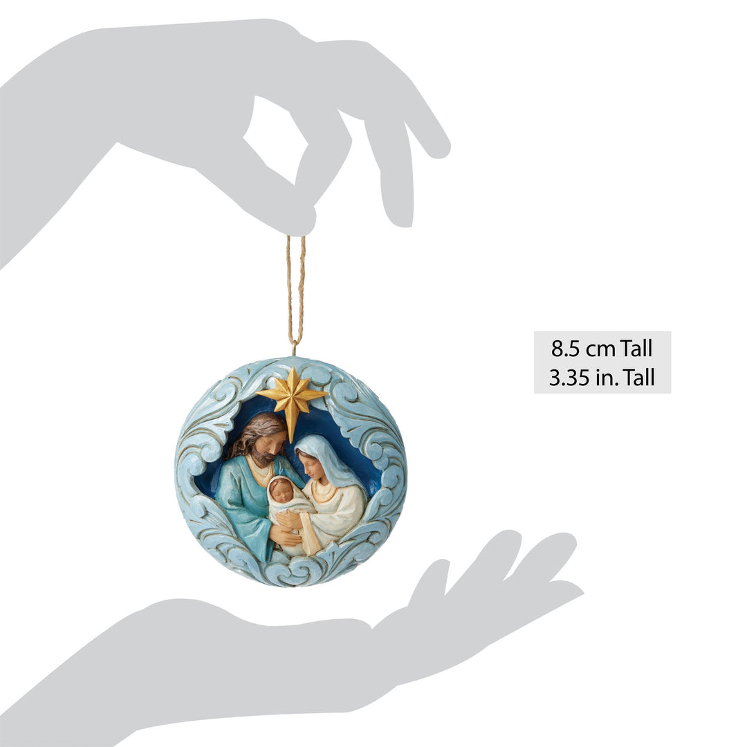 Blue & Gold Holy Family Orn