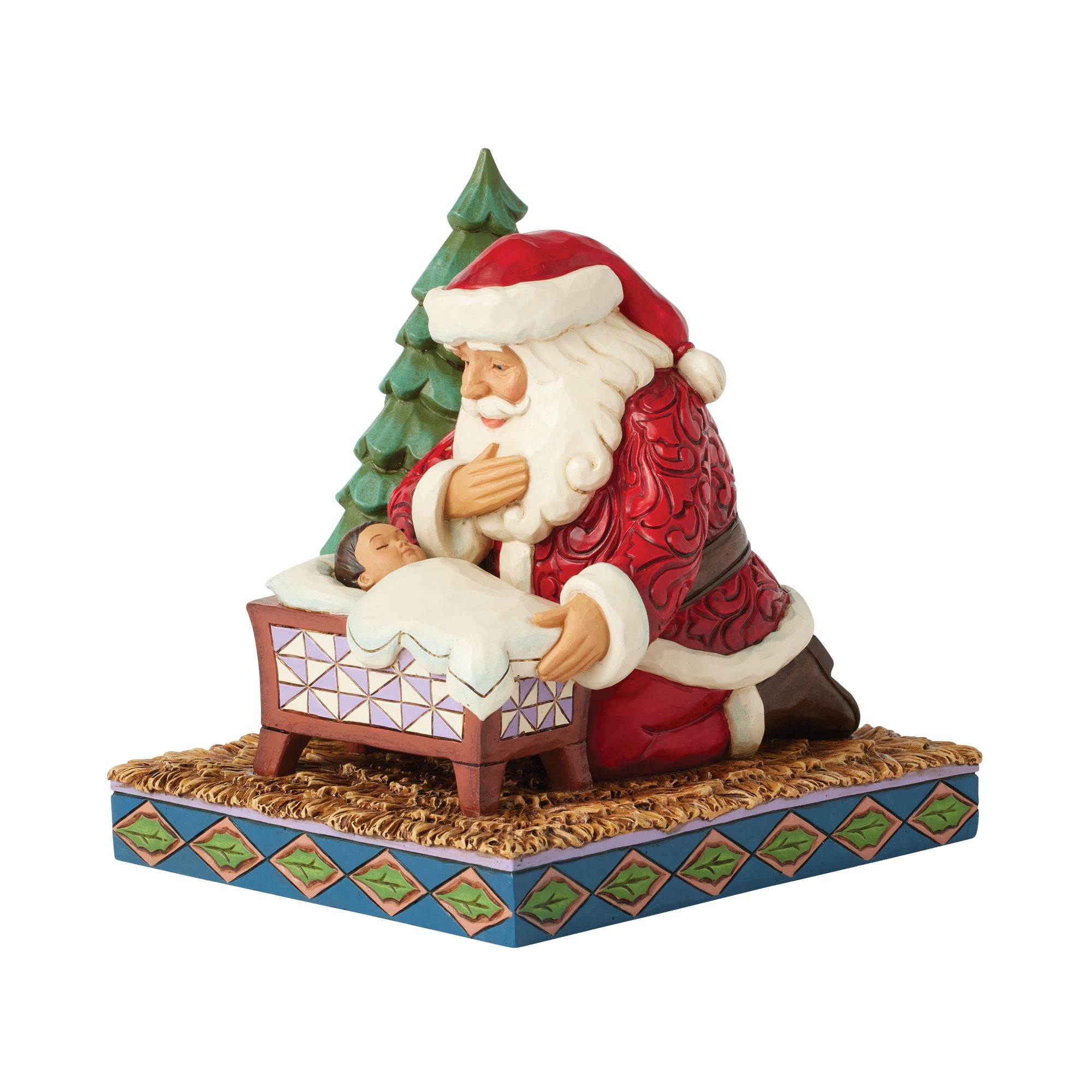 新品未使用　ジムショア　jimshore オブジェ　サンタクロース Santa Kneeling over Baby Jesus – Jim Shore