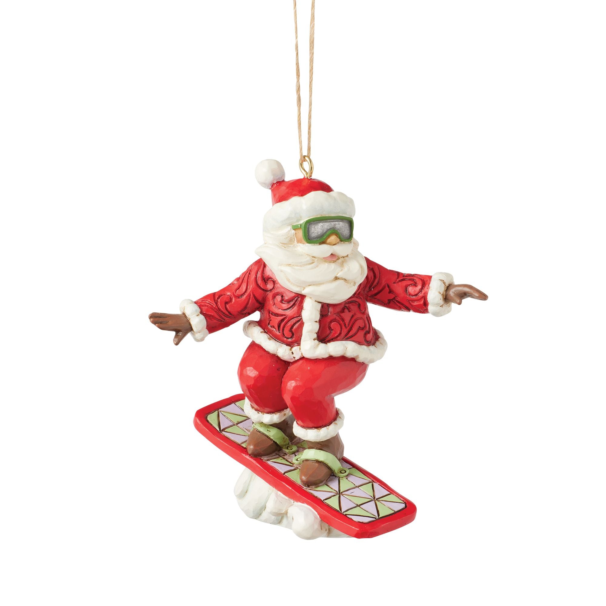 Snowboarding Santa Ornament – Jim Shore