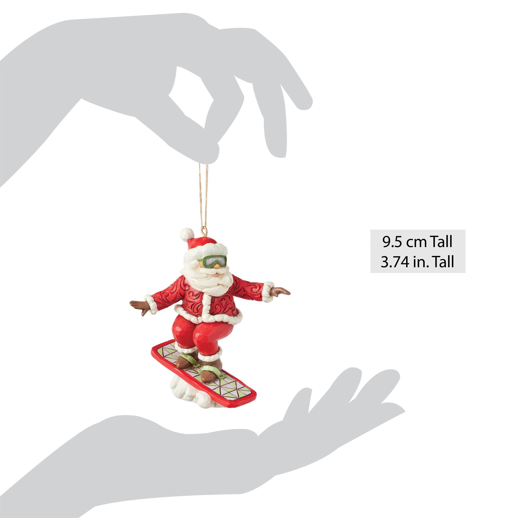 Snowboarding Santa Ornament – Jim Shore