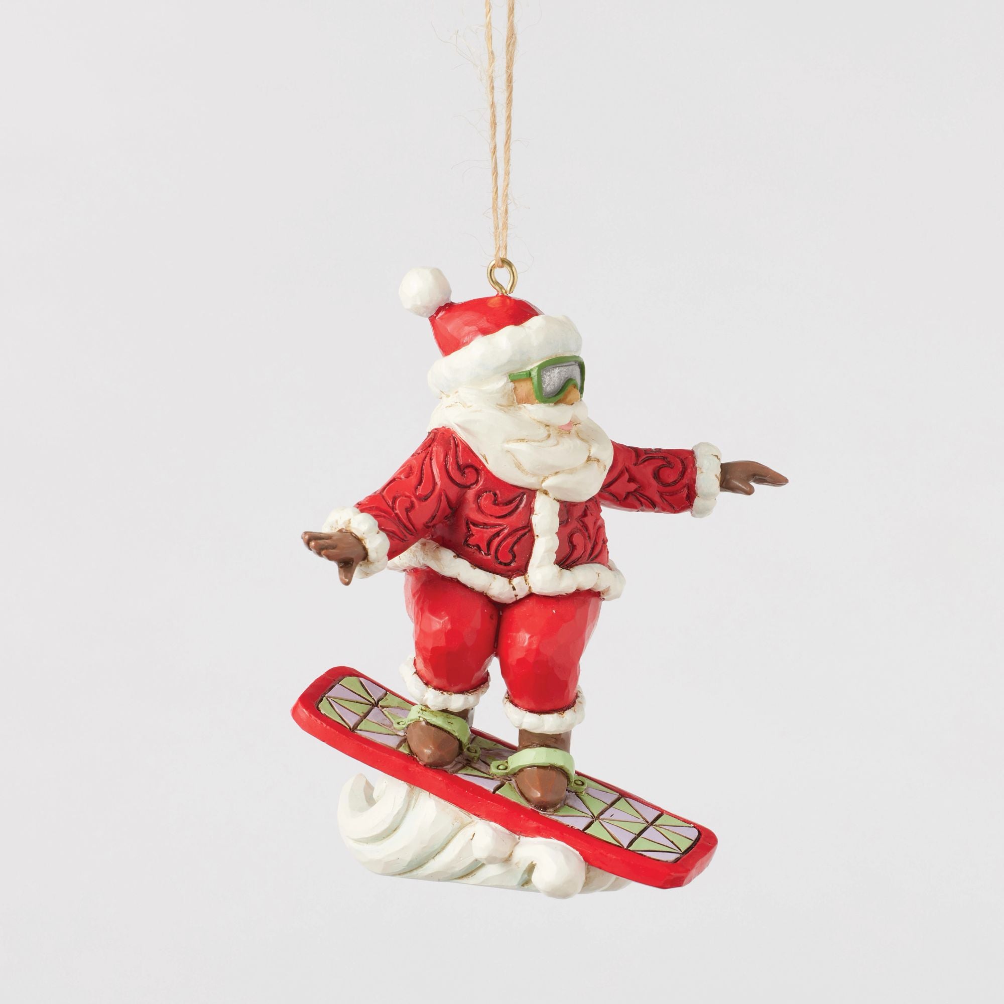 Jim Shore Snowboarding Santa Ornament - Thumbnail 3