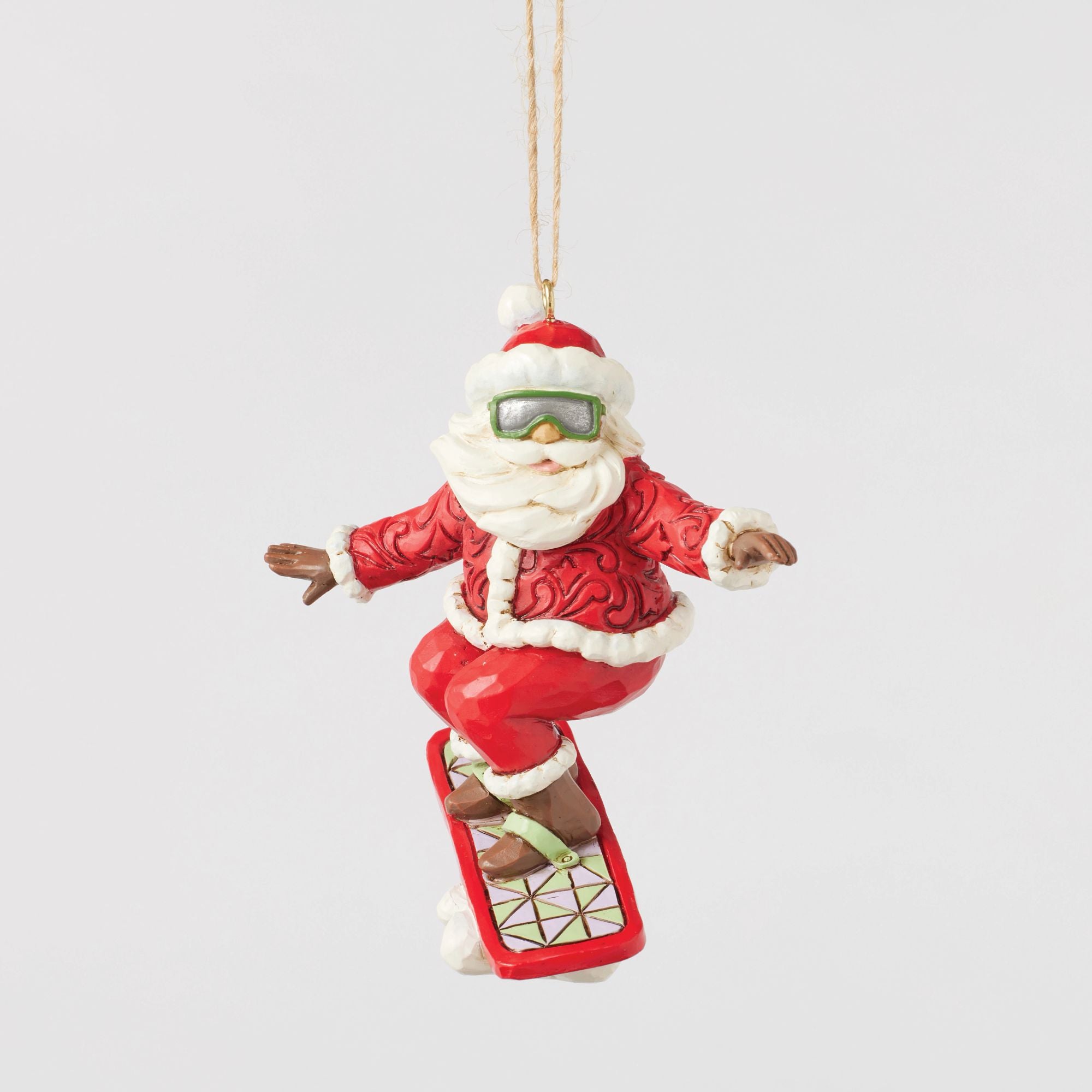 Jim Shore Snowboarding Santa Ornament - Thumbnail 2