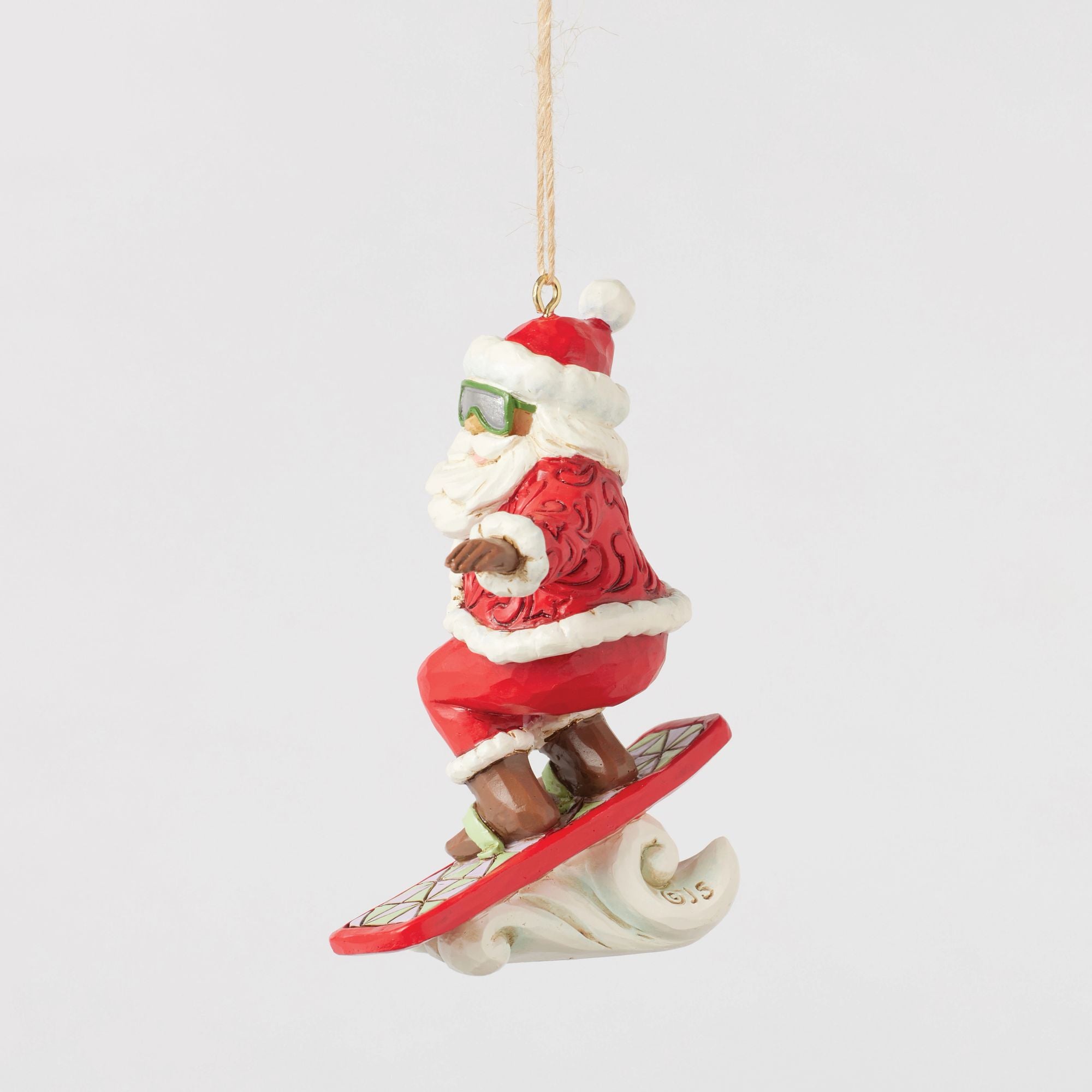 Snowboarding Santa Ornament – Jim Shore
