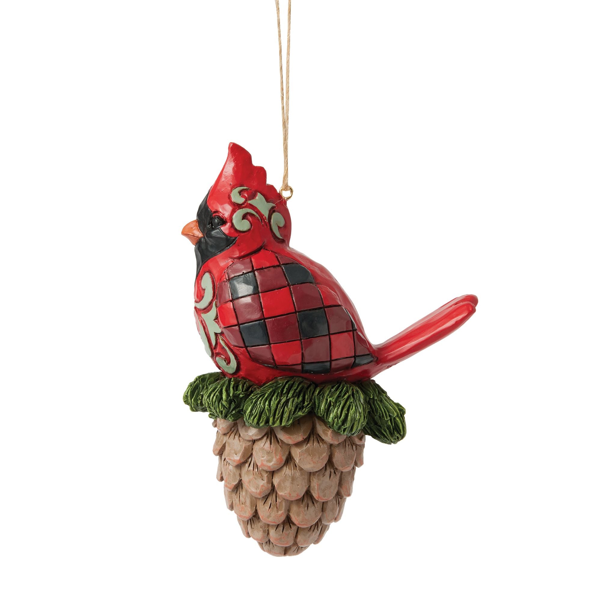 Highland Glen Cardinal Pine Ornament - Thumbnail 3