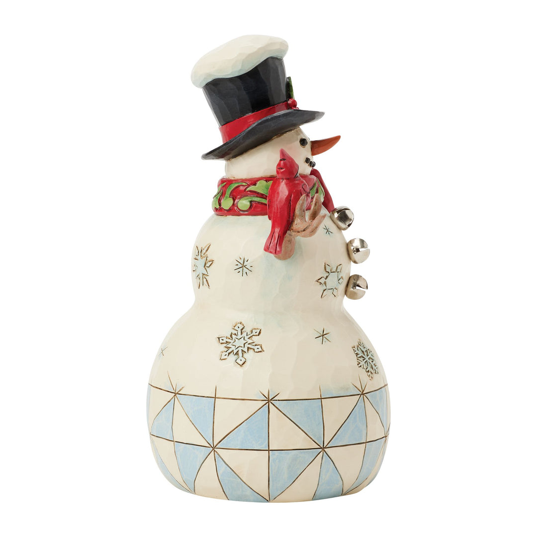 Snowman with Cardinal &amp; Twig