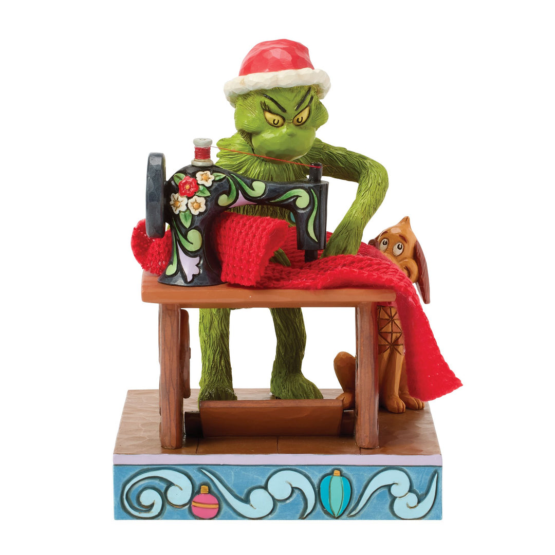 Grinch Sewing Santa Suit Fig