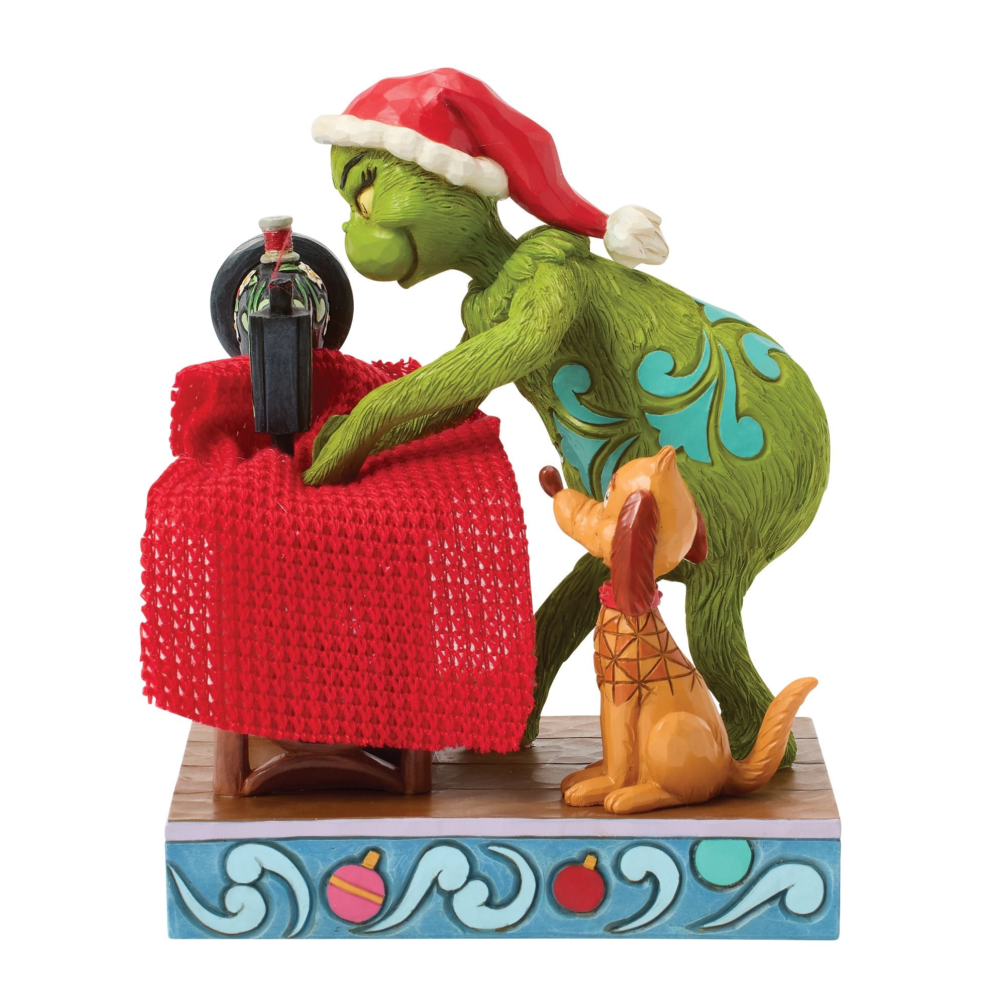 Grinch Sewing Santa Suit Fig – Jim Shore