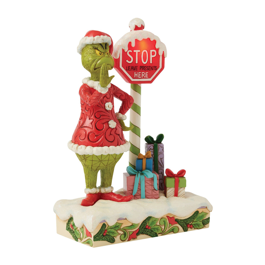 Grinch by Stop Sign LED Fig