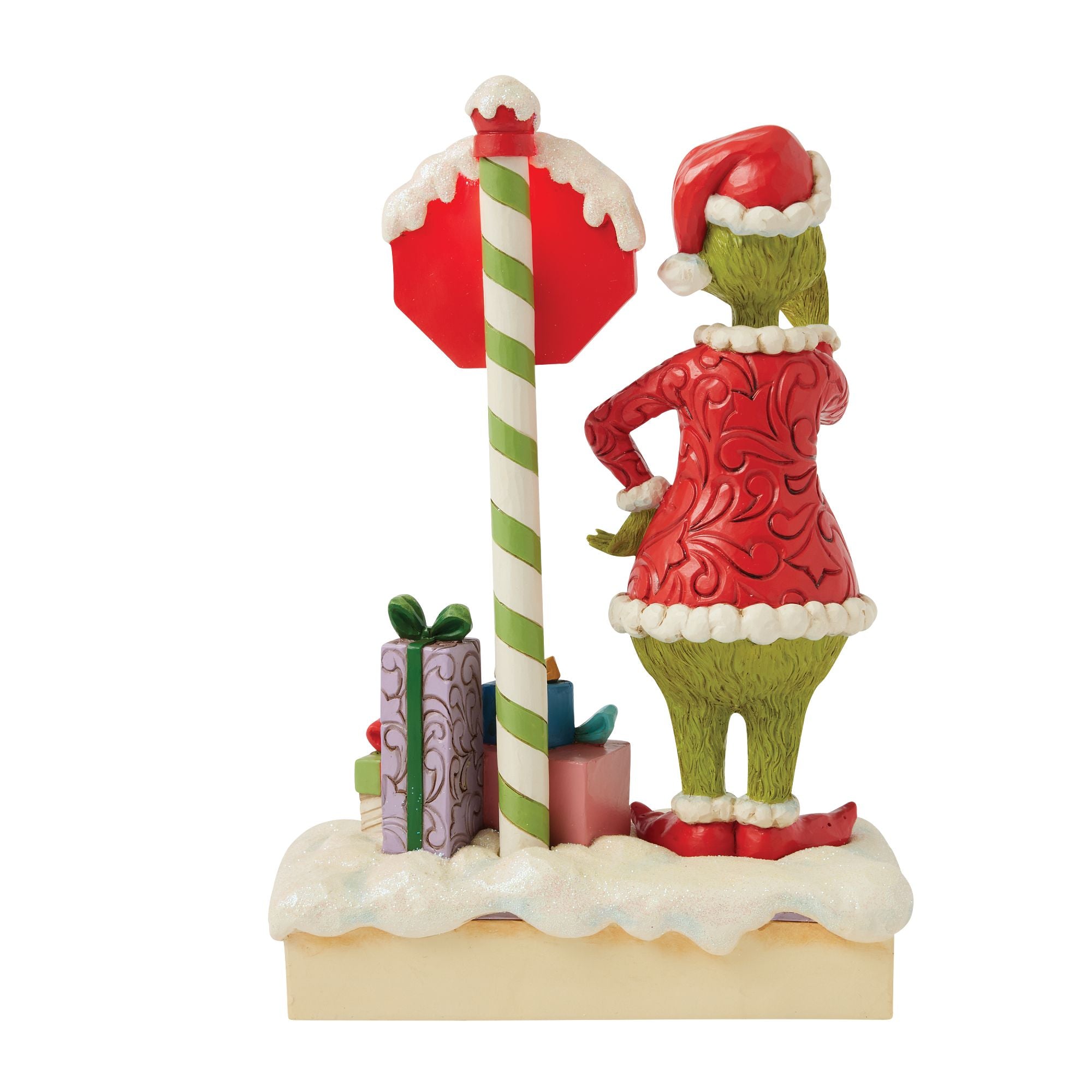 Grinch by Stop Sign LED Fig – Jim Shore