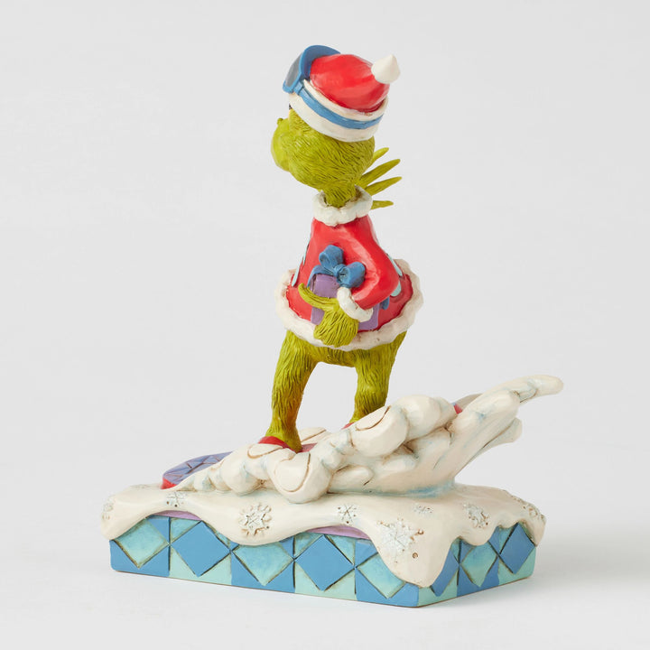 Grinch Snowboarding Fig