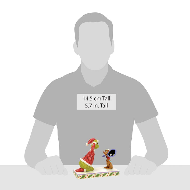 Max Holding Mirror Figurine