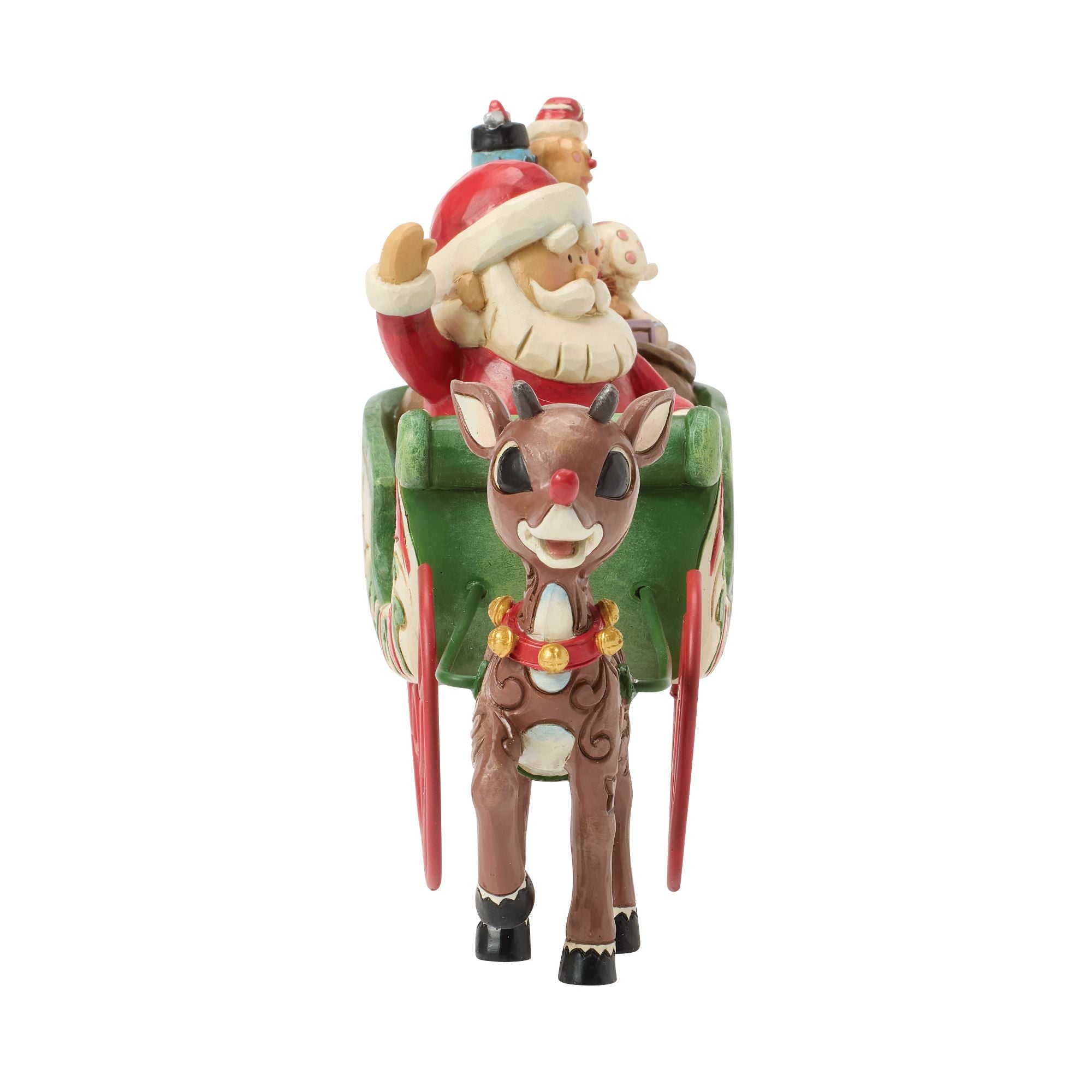 Jim Shore Rudolph Pulling Santa in Sled Figurine