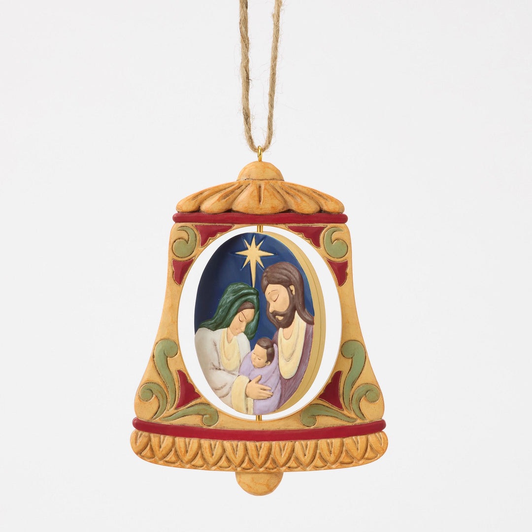 Rotating Holy Family Bell Orn