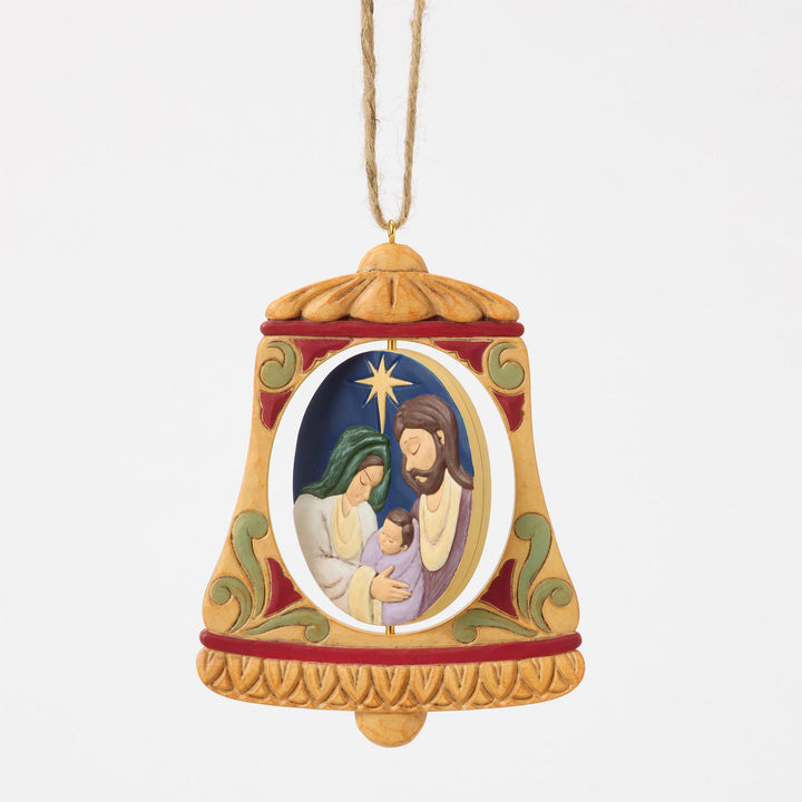 Rotating Holy Family Bell Orn