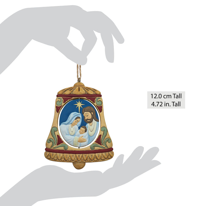 Rotating Holy Family Bell Orn