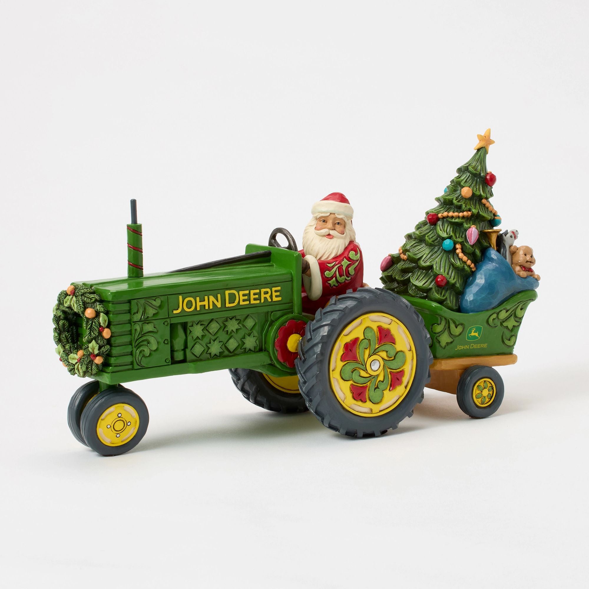 ジムショア サンタクロース 置物 Santa on Tractor withToys – Jim Shore