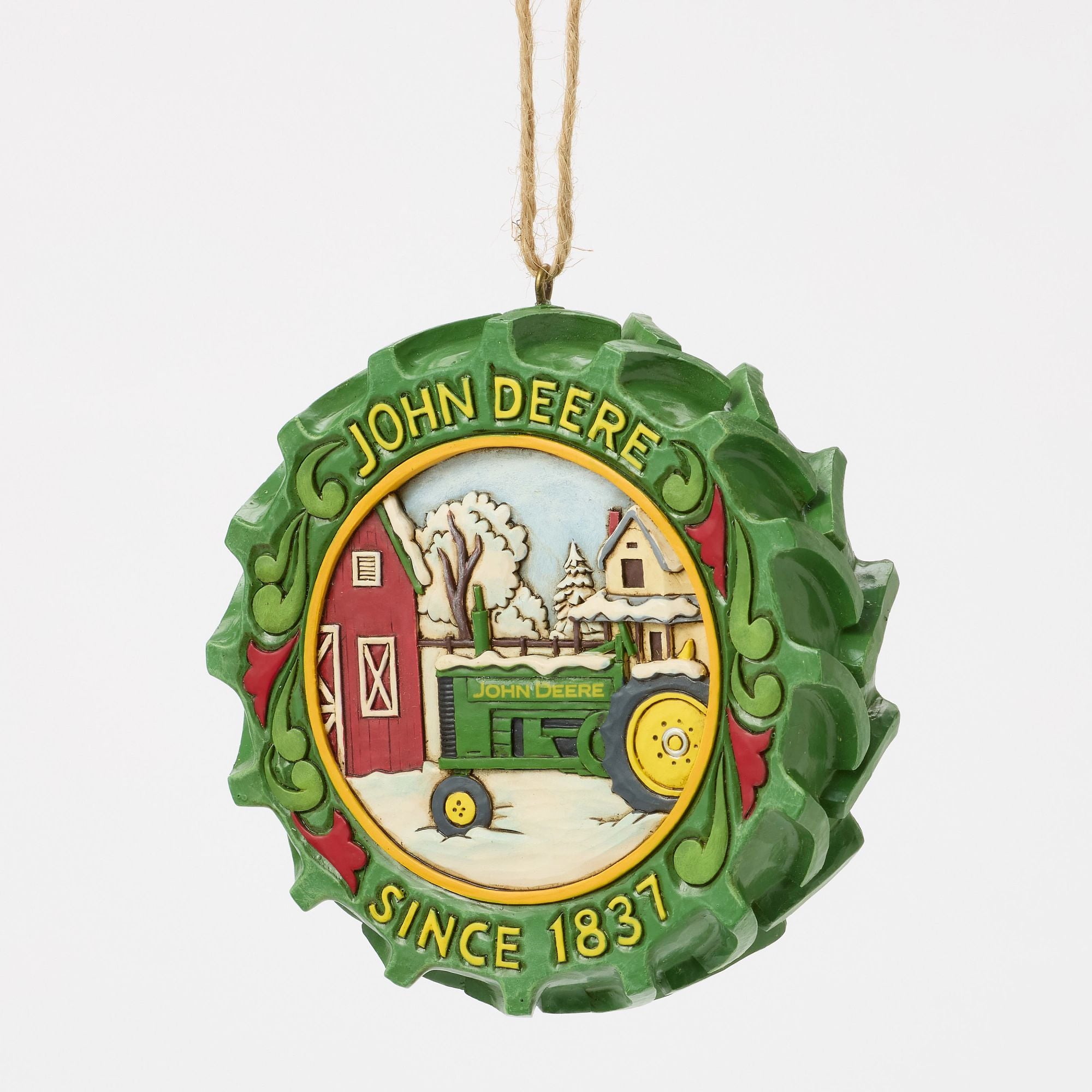 Tractor Tire with Scene Ornament - Thumbnail 3