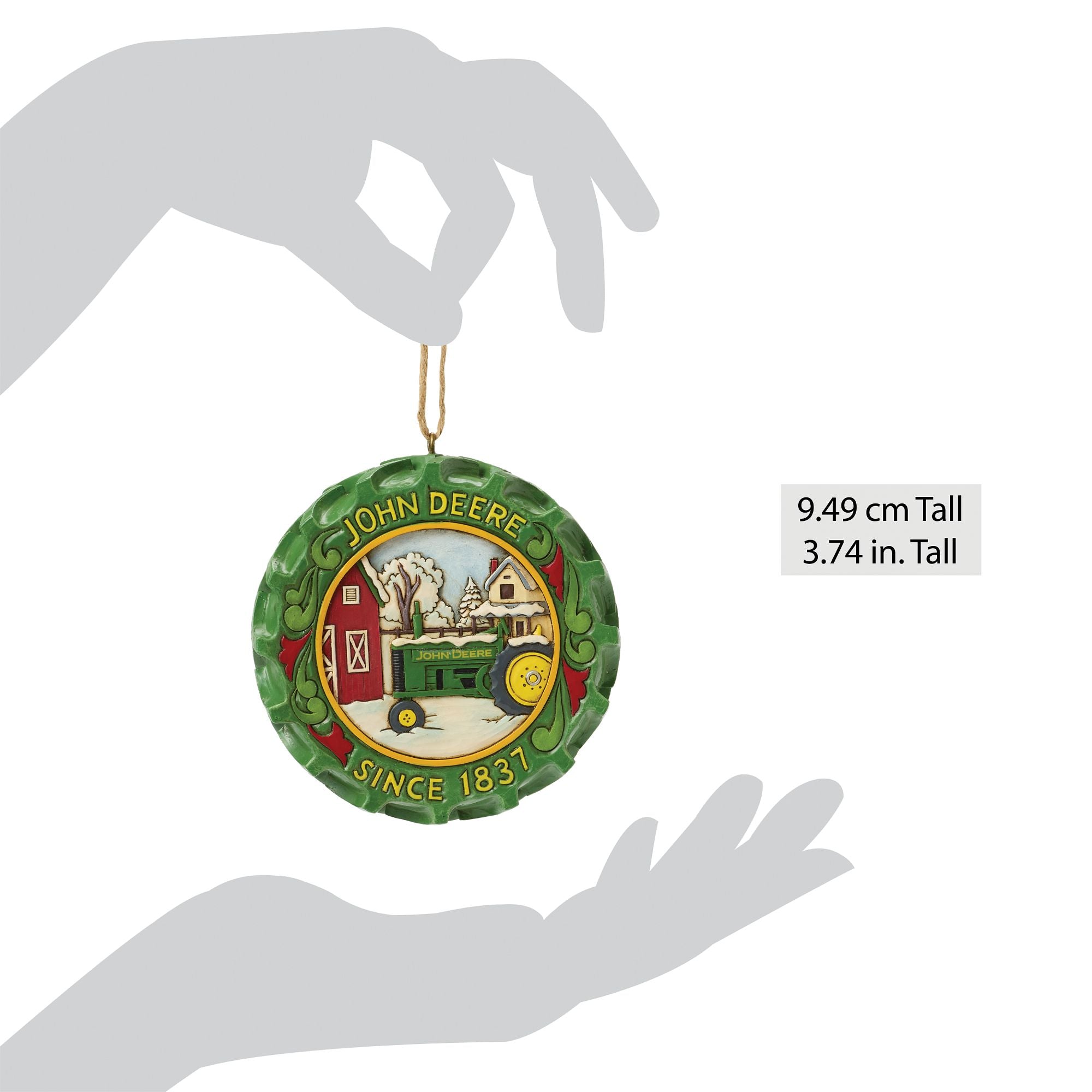 Tractor Tire with Scene Ornament - Thumbnail 2