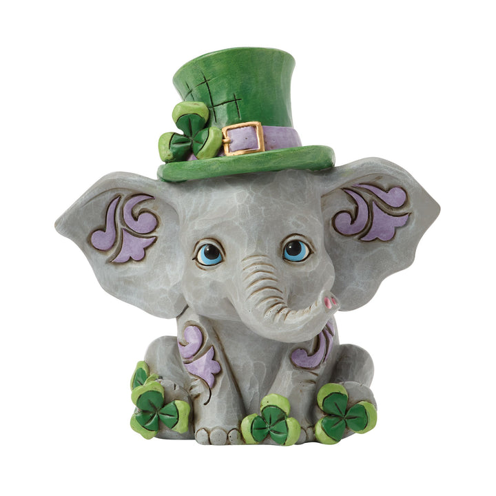 Elephant with Clover Figurine