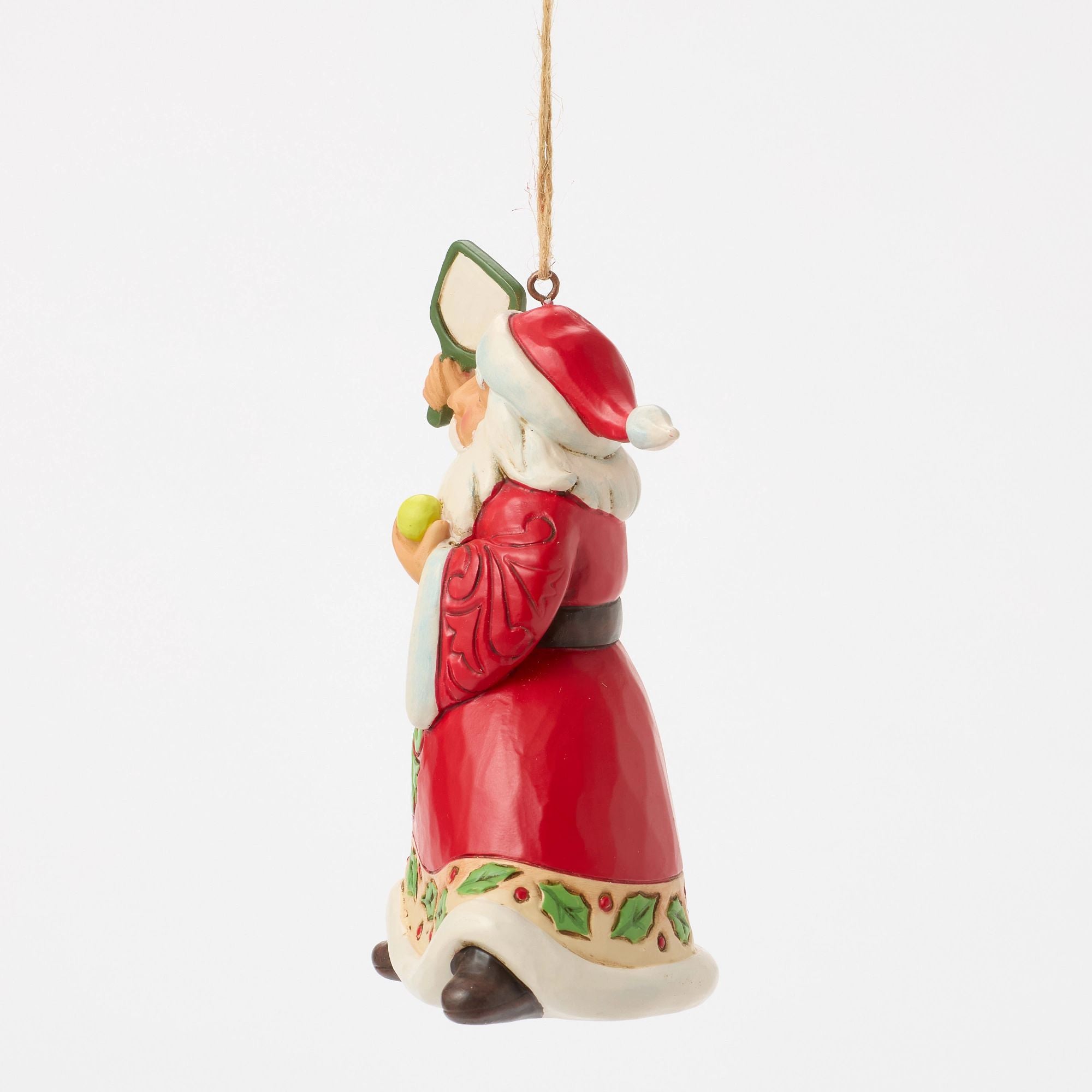 Jim Shore Pickleball Santa Ornament