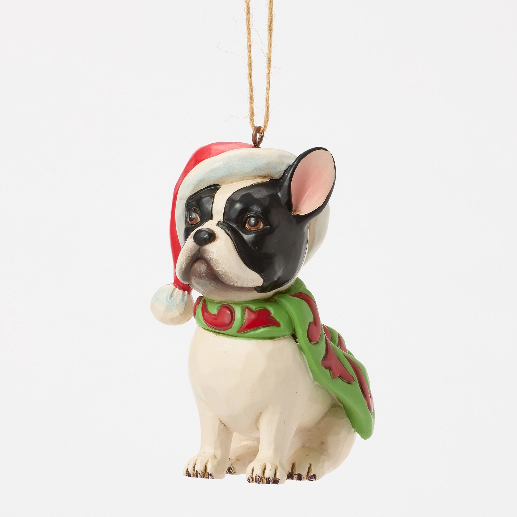 Jim Shore Christmas Dog Frenchie Ornament - Thumbnail 3