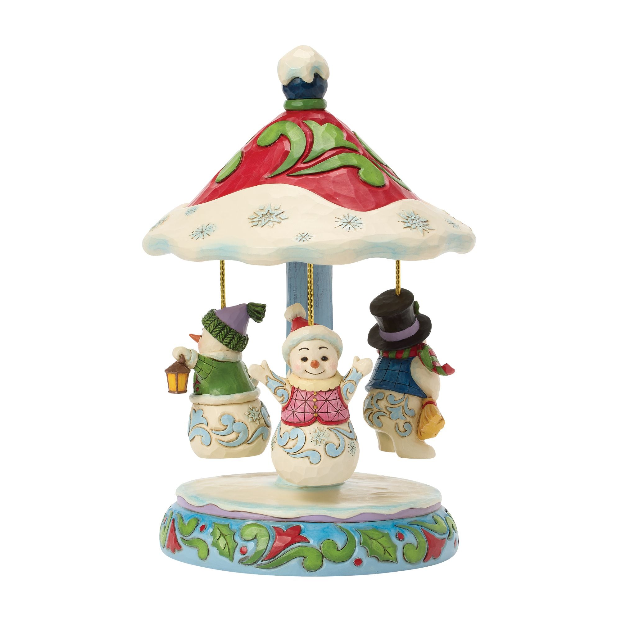 ジムショア　雪だるま 置物 Rotating Snowman Carousel Fig – Jim Shore