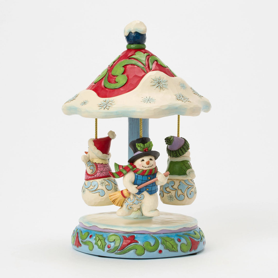 Rotating Snowman Carousel Fig