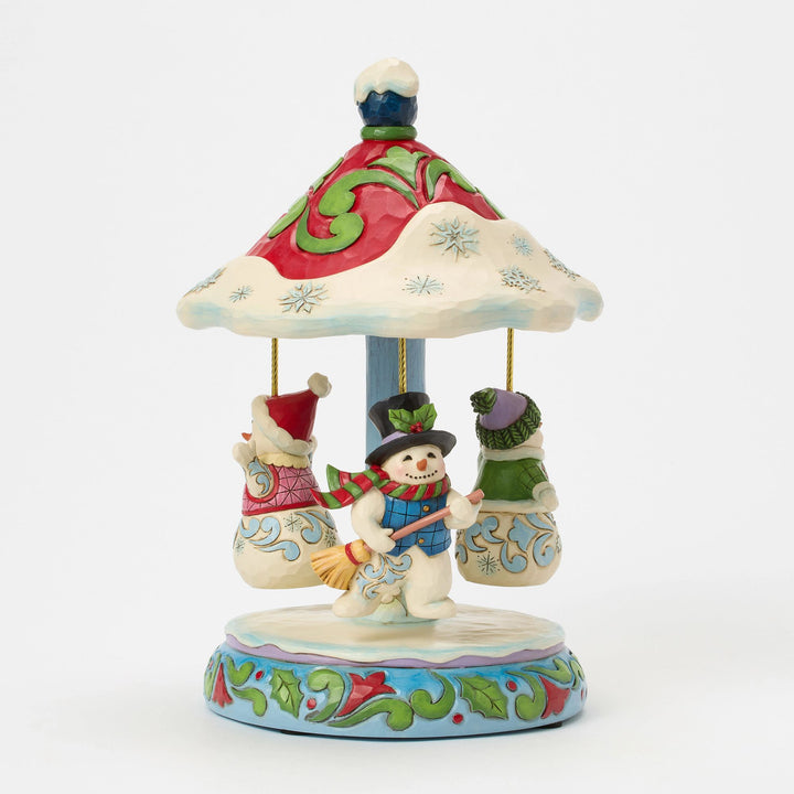 Rotating Snowman Carousel Fig