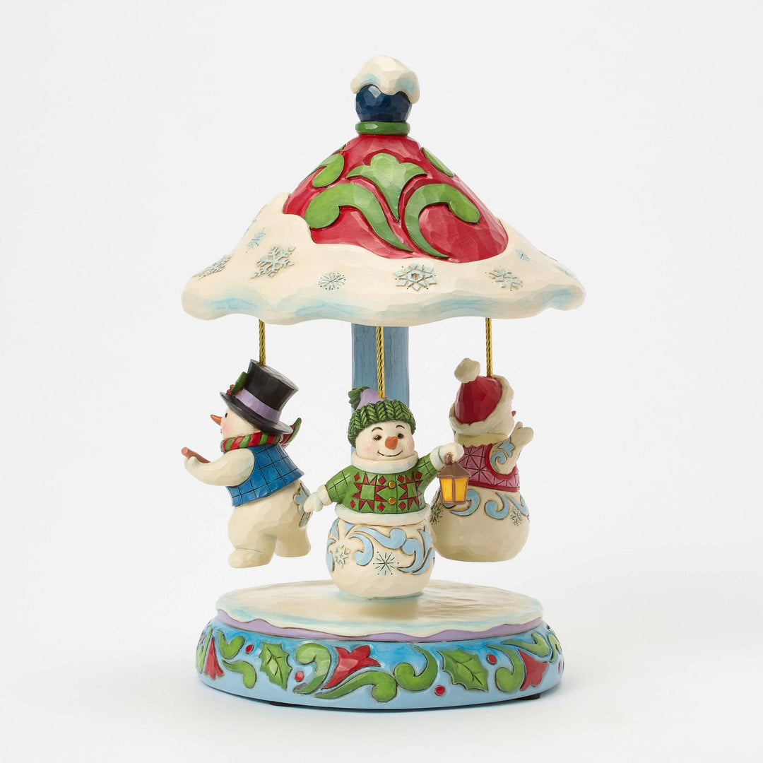 Rotating Snowman Carousel Fig