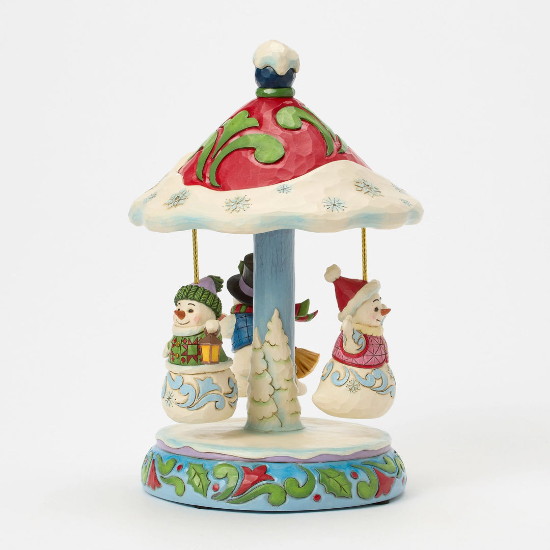 Rotating Snowman Carousel Fig