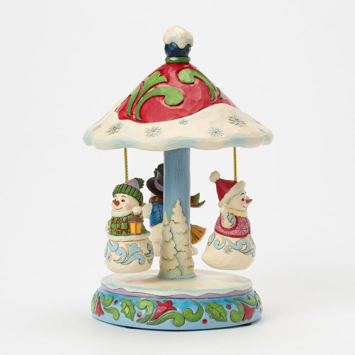 Rotating Snowman Carousel Fig