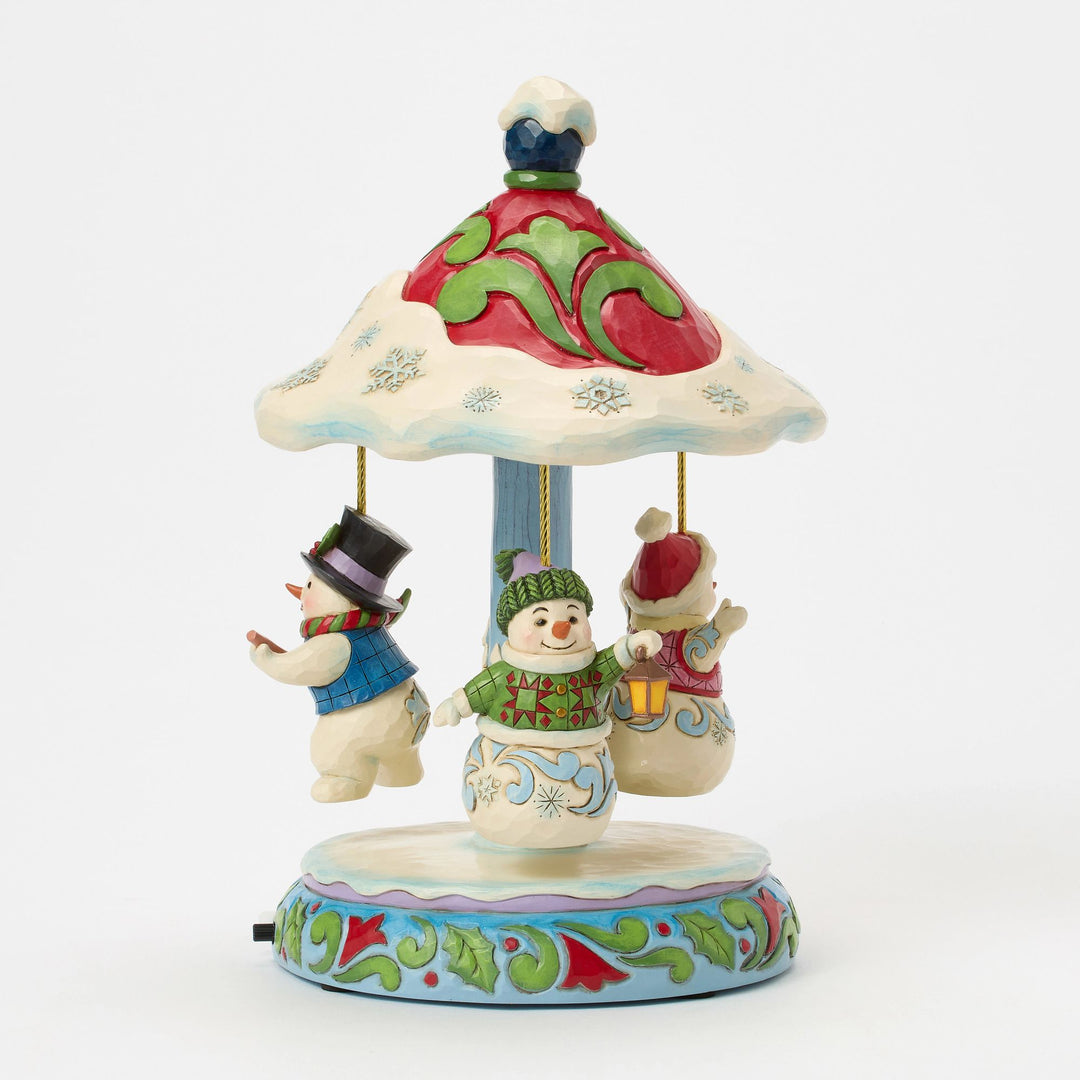 Rotating Snowman Carousel Fig