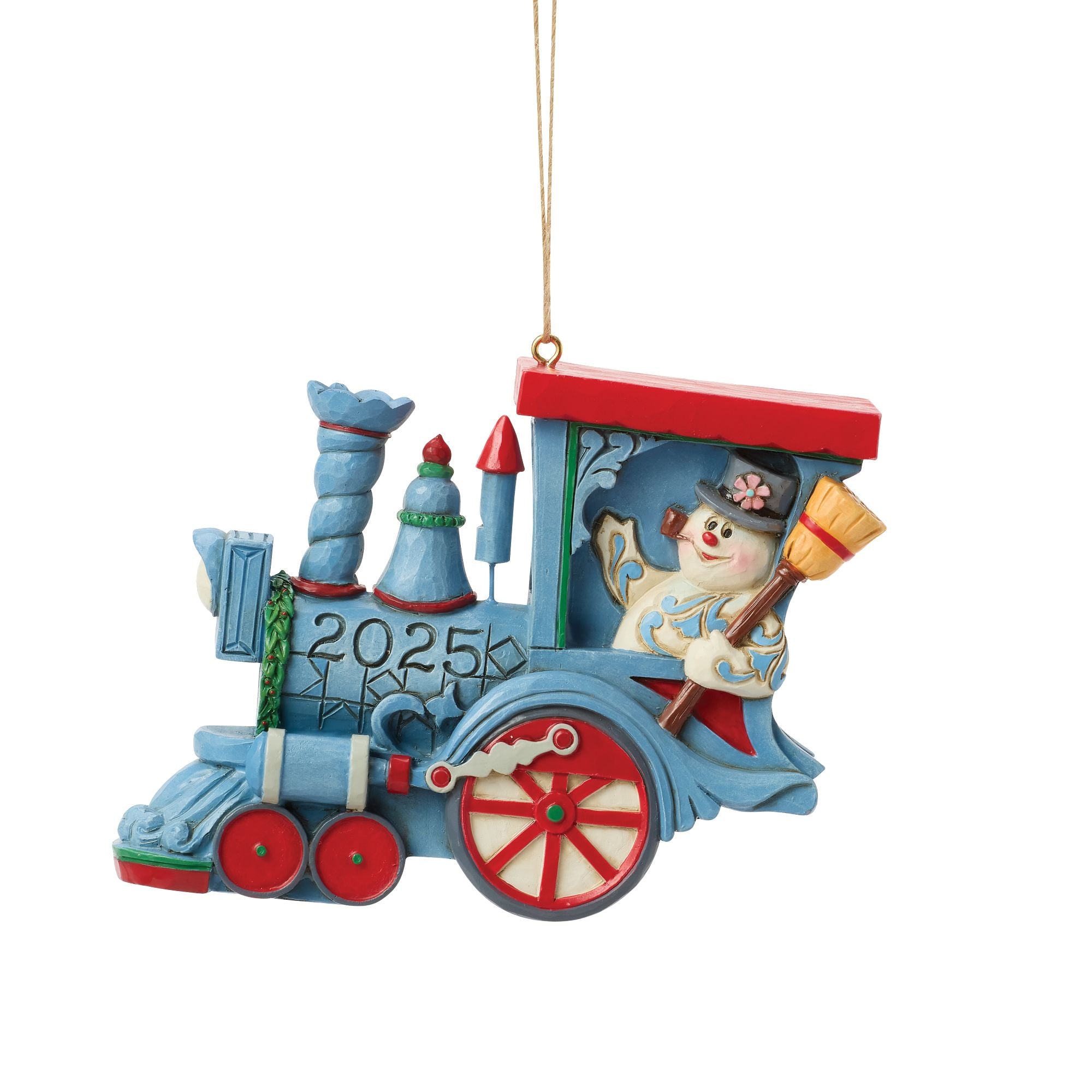 Dated 2025 Frosty in Train Ornament - Thumbnail 2