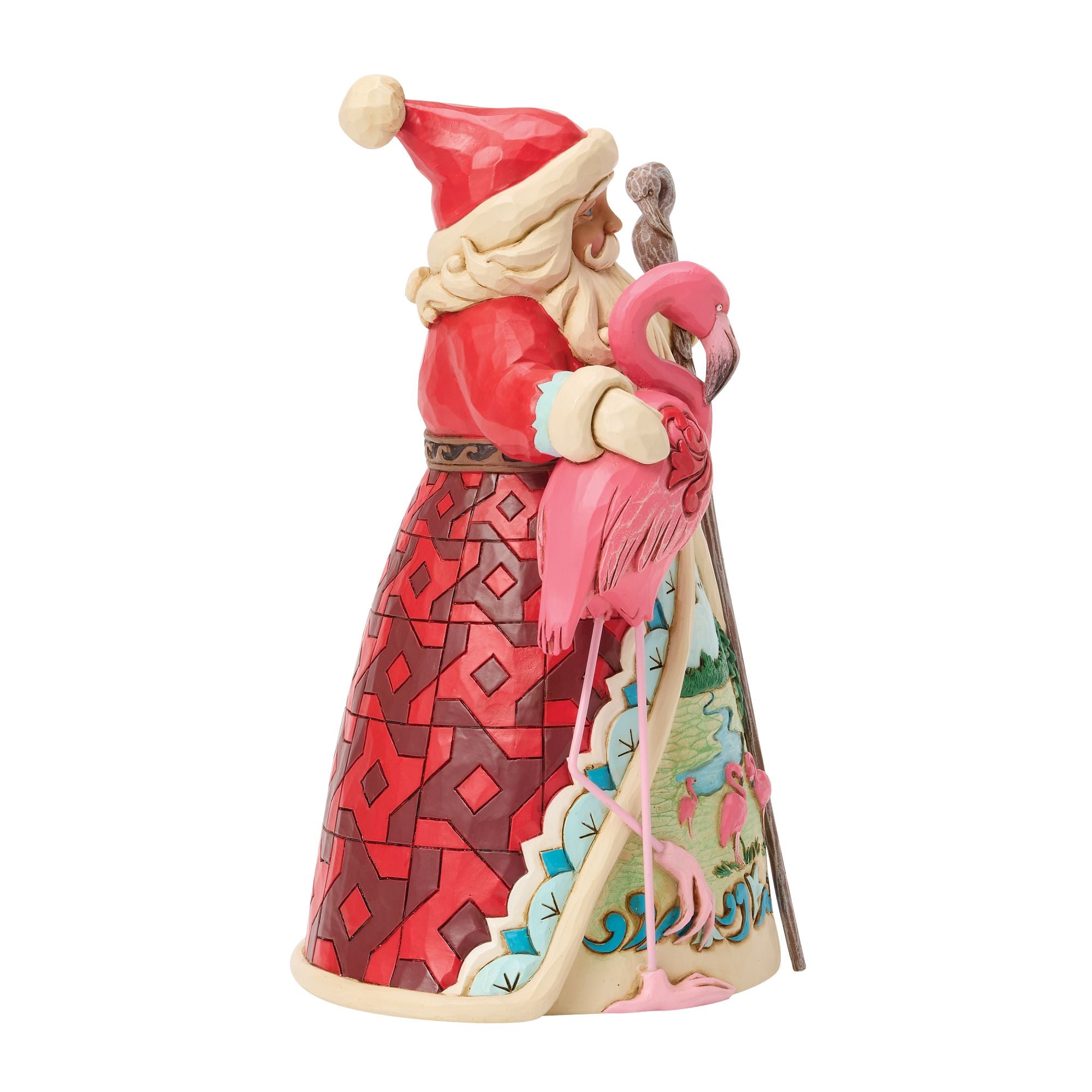 Santa with Flamingo Figurine – Jim Shore