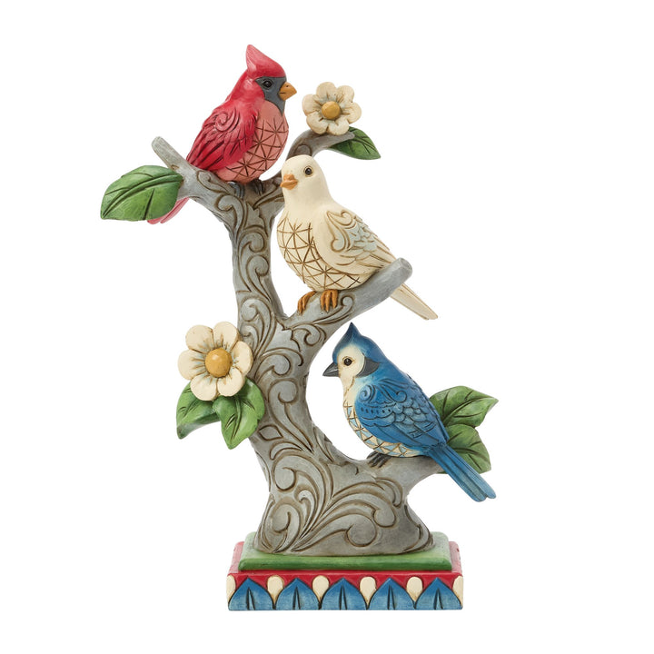 Patriotic Birds in Tree