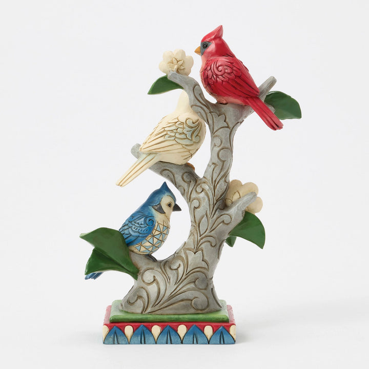 Patriotic Birds in Tree