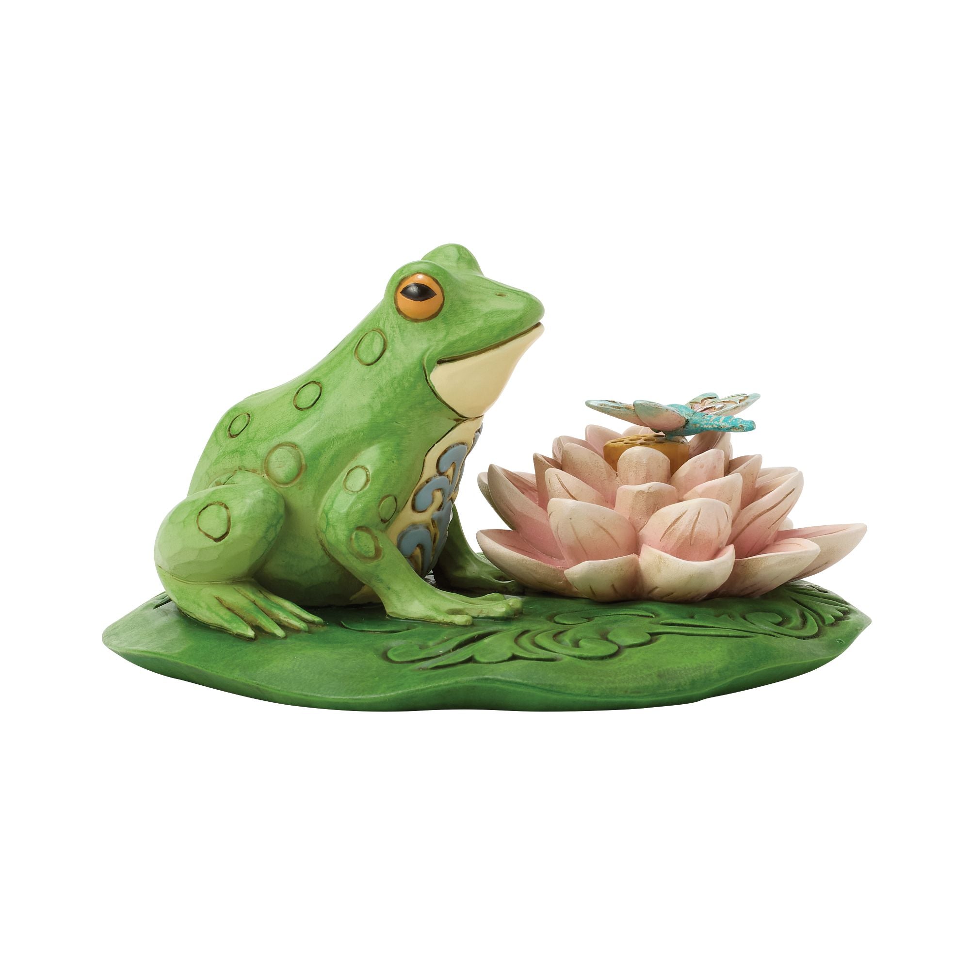 ホエールオブジェ（ベース付き） Frog on Lilypad Figurine – Jim Shore
