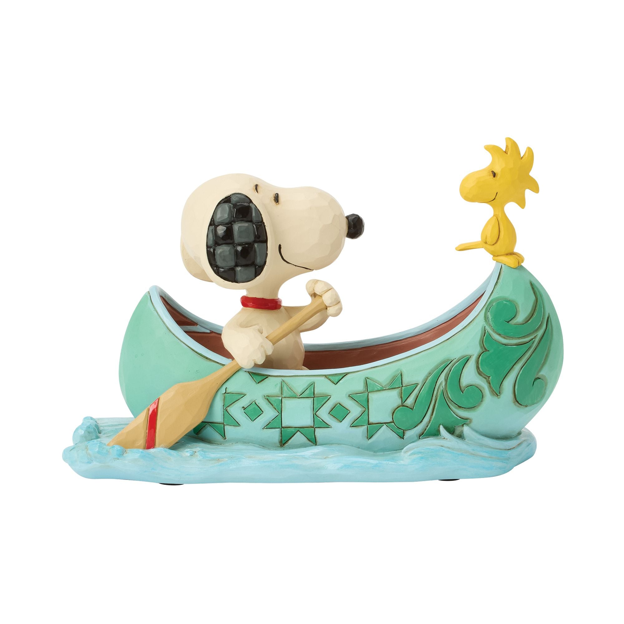 スヌーピー＆ウッドストック イン カヌー フィギュア ジムショア エネスコ Snoopy and Woodstock in Canoe – Jim Shore