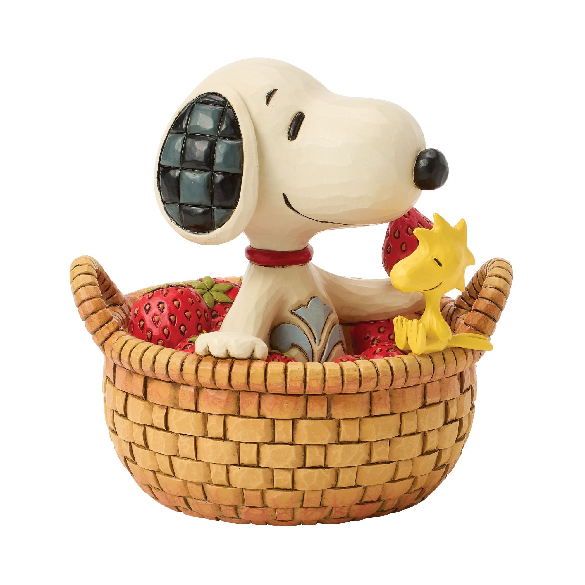 ピーナッツ　スヌーピー JIMSHORE 「YOULIFTMEUP」 Snoopy in Strawberry Basket – Jim Shore