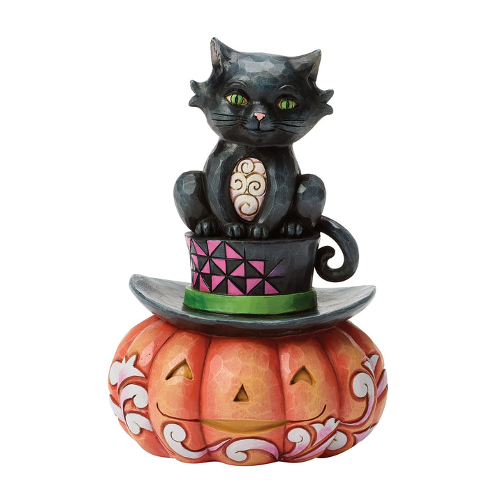 Black Cat on Top Hat Figurine