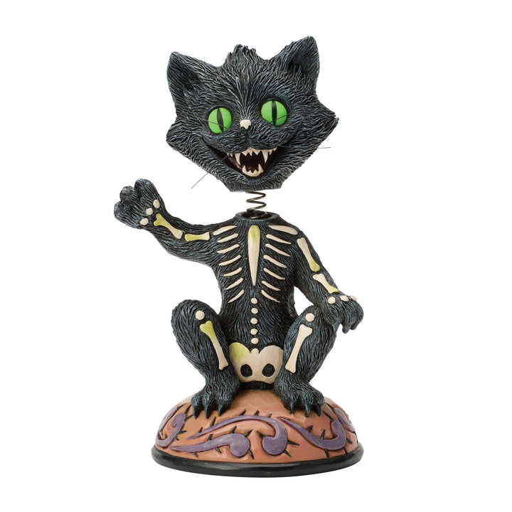 Bobble Head Black Cat Figurine