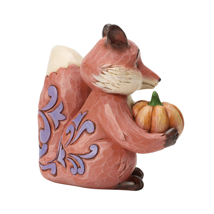 Fox with Pumpkin FIgurine