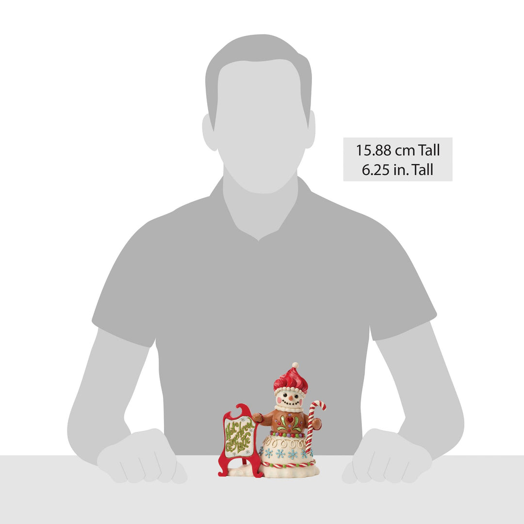 Gingerbread Snowman Sign Fig