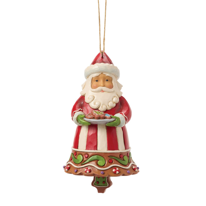 Gingerbread Santa Bell Orn