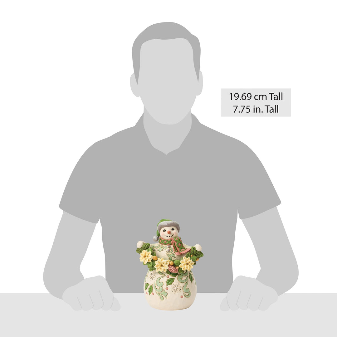 Opal &amp; Moss Snowman Poinsettia