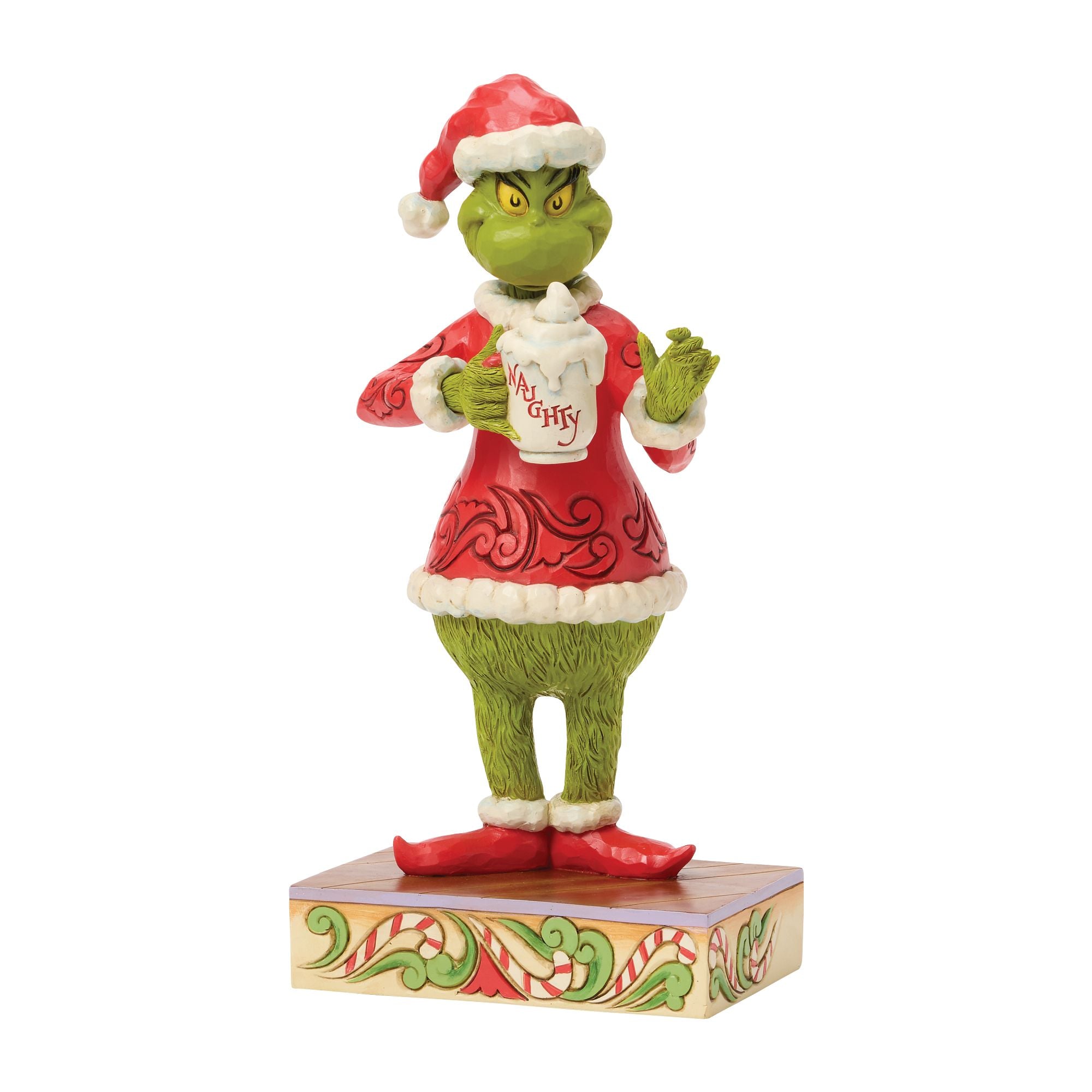   Christmas Morn フィギュリン Grinch with Hot Chocolate Mug – Jim Shore