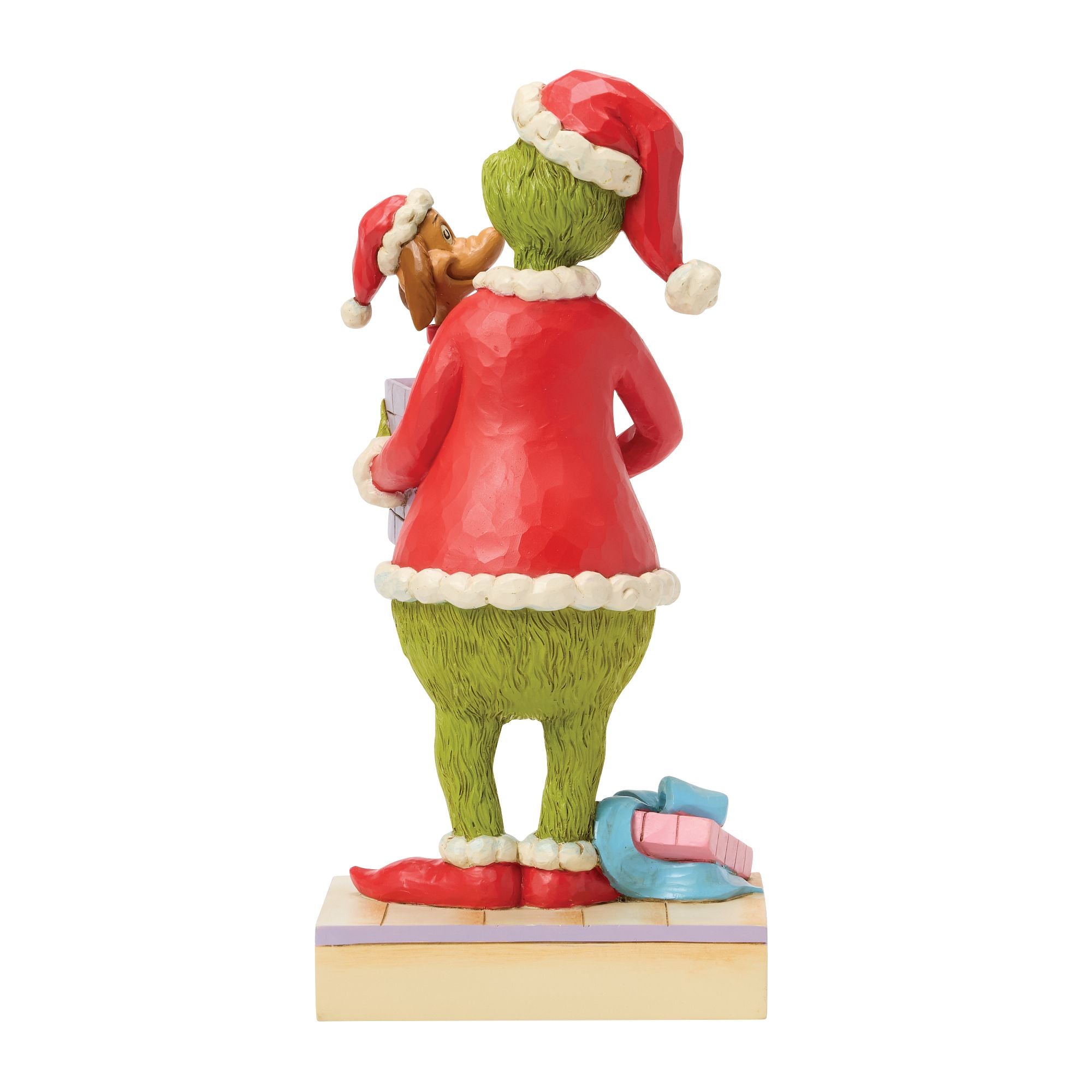 新品　Jim Shore グリンチ クリスマス置物 約18cm ジムショア Grinch Holding Gift with Max – Jim Shore