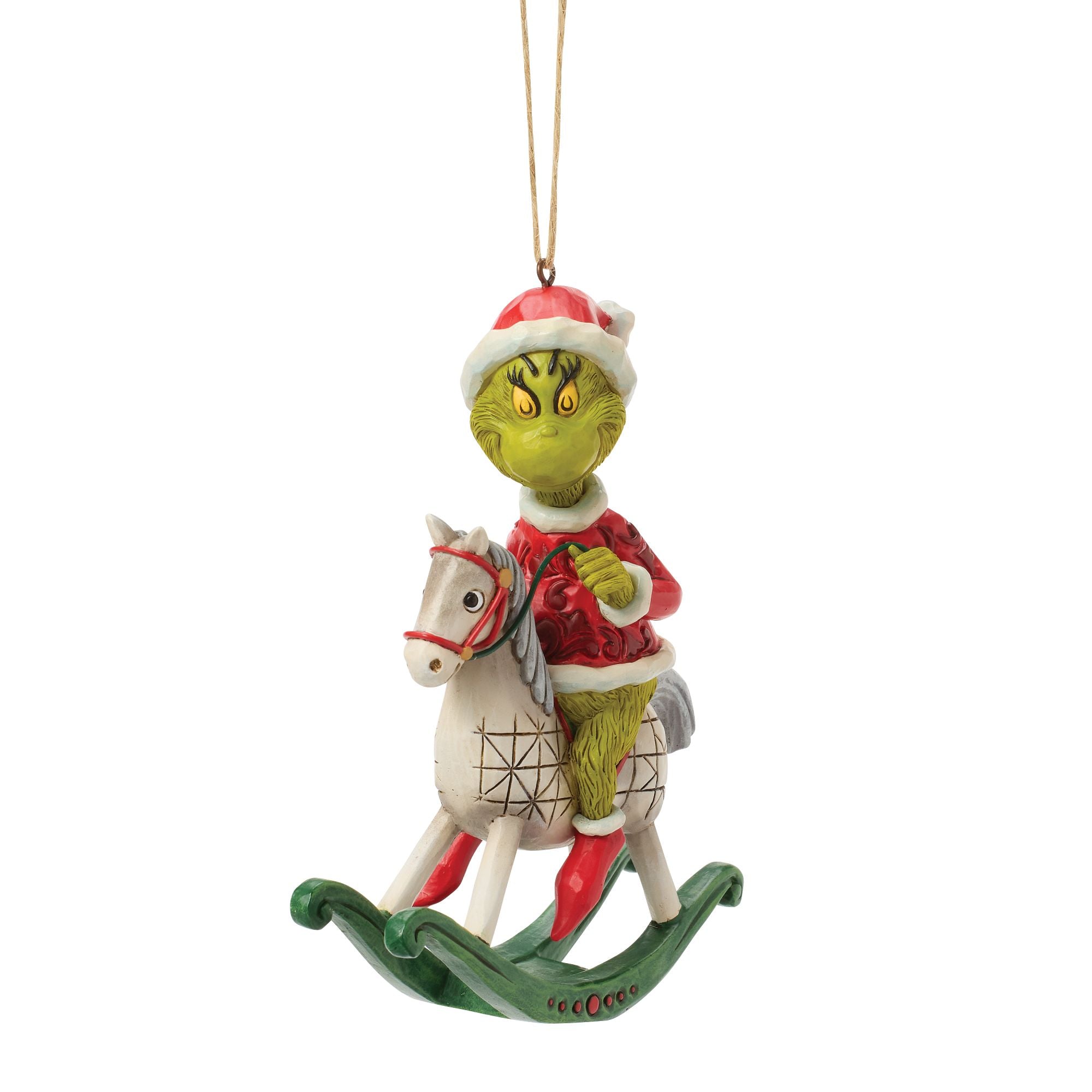 Grinch on Rocking Horse Orn – Jim Shore