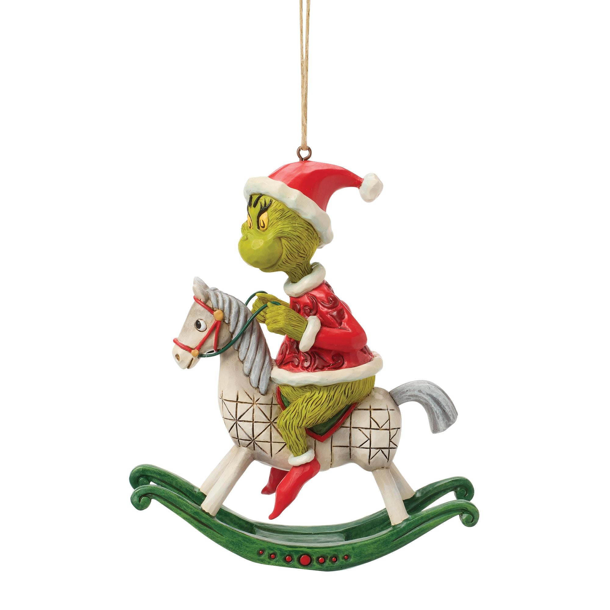 Grinch on Rocking Horse Orn – Jim Shore