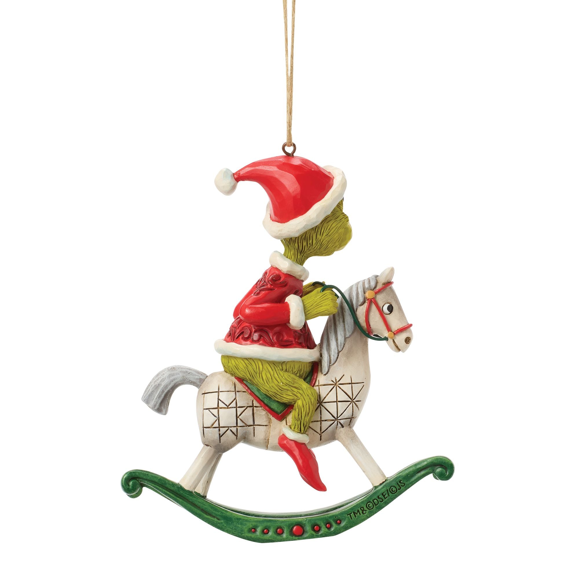 Grinch on Rocking Horse Orn – Jim Shore